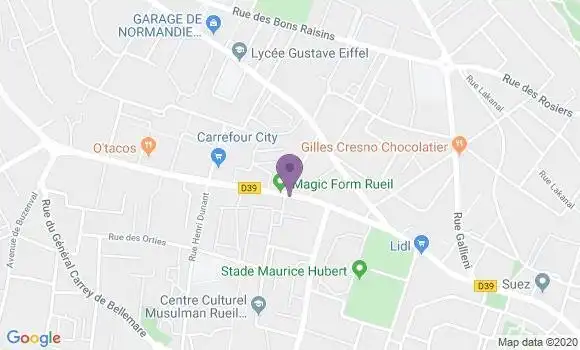 Localisation Banque Populaire Agence de Rueil Malmaison Montbrison