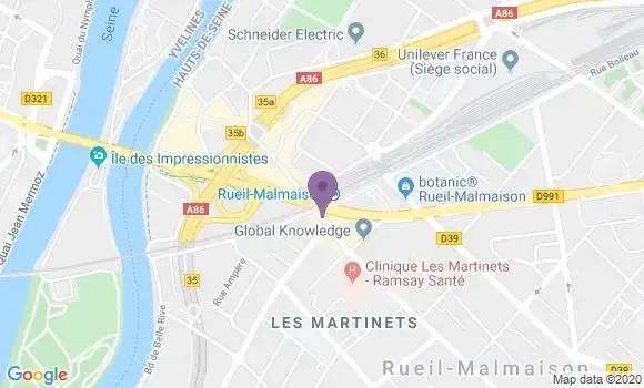 Localisation Banque Populaire Agence de Rueil Malmaison Albert 1er