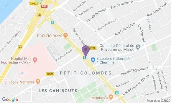 Localisation Banque Populaire Agence de Colombes