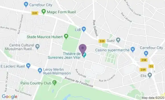 Localisation Banque Populaire Agence de Puteaux