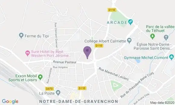 Localisation LCL Agence de Notre Dame de Gravenchon