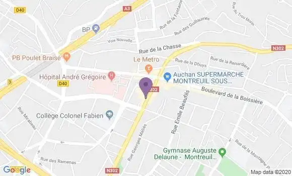 Localisation Banque Populaire Agence de Montreuil Boissière