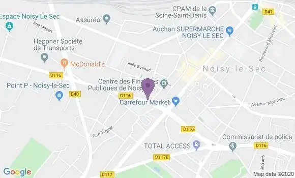 Localisation Banque Populaire Agence de Noisy le Sec