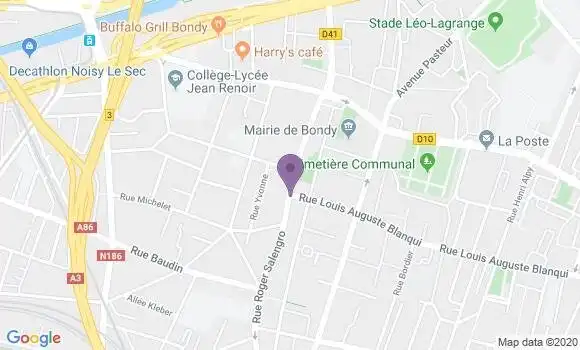 Localisation Banque Populaire Agence de Bondy