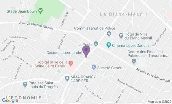 Localisation Banque Populaire Agence de Le Blanc Mesnil