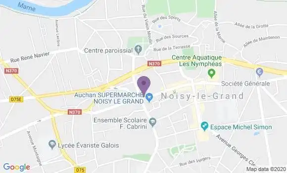 Localisation Banque Populaire Agence de Noisy le Grand