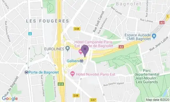Localisation Banque Populaire Agence de Bagnolet Bel Est