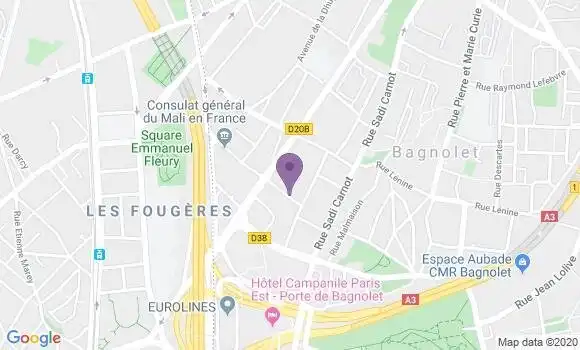Localisation Banque Populaire Agence de Bagnolet