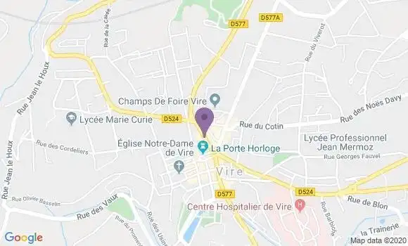 Localisation LCL Agence de Vire