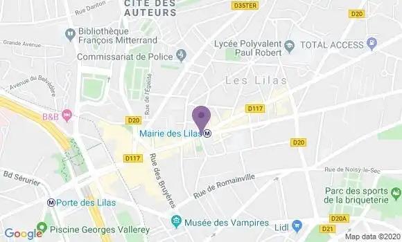 Localisation Banque Populaire Agence de Les Lilas