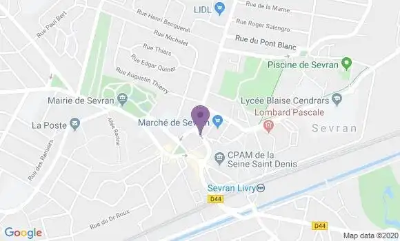 Localisation Banque Populaire Agence de Sevran