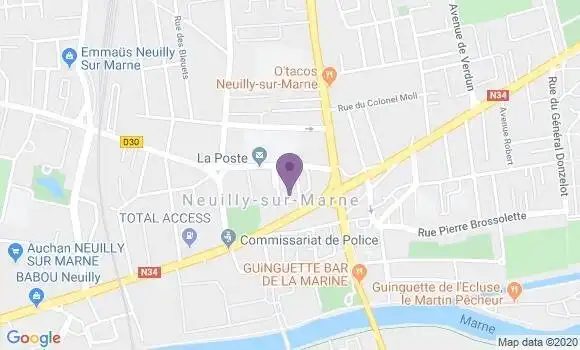 Localisation Banque Populaire Agence de Neuilly sur Marne