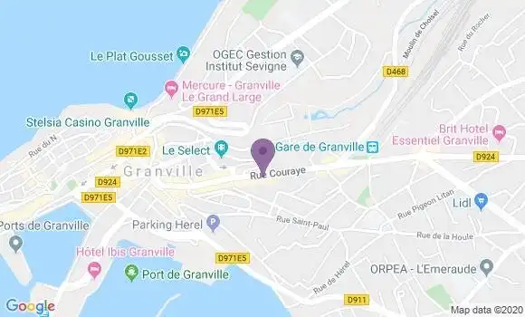 Localisation LCL Agence de Granville