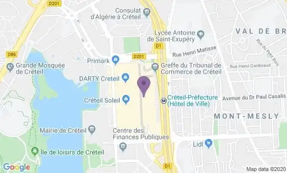 Localisation Banque Populaire Agence de Créteil Soleil