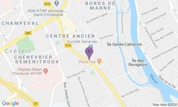 Localisation Banque Populaire Agence de Créteil