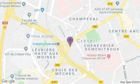 Localisation Banque Populaire Agence de Créteil Carpa