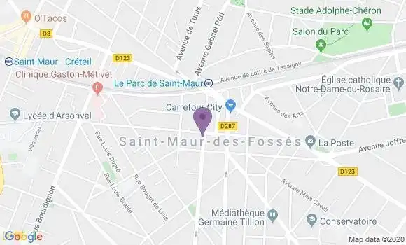Localisation Banque Populaire Agence de Saint Maur des Fossés Hôtel de Ville