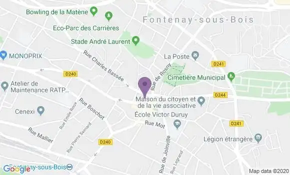 Localisation Banque Populaire Agence de Fontenay sous Bois Mairie