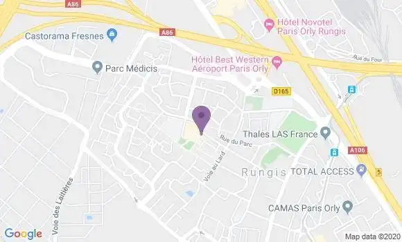 Localisation Banque Populaire Agence de Rungis Ville