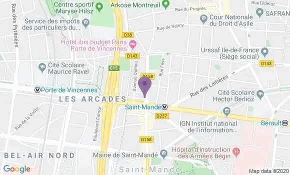Localisation Banque Populaire Agence de Saint Mandé