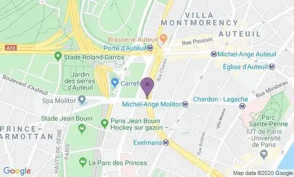 Localisation LCL Agence de Paris Exelmans