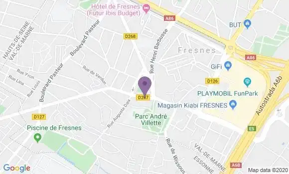 Localisation Banque Populaire Agence de Fresnes