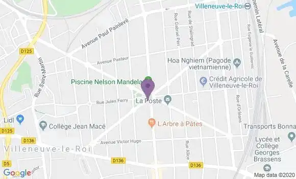 Localisation Banque Populaire Agence de Villeneuve le Roi
