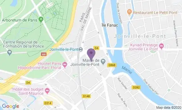 Localisation Banque Populaire Agence de Joinville le Pont Gare