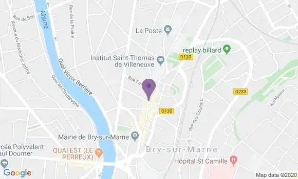 Localisation Banque Populaire Agence de Bry sur Marne