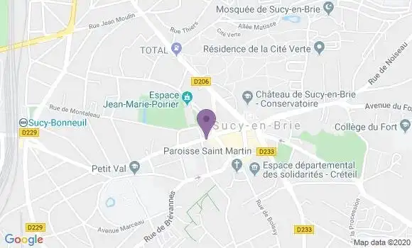 Localisation Banque Populaire Agence de Sucy en Brie