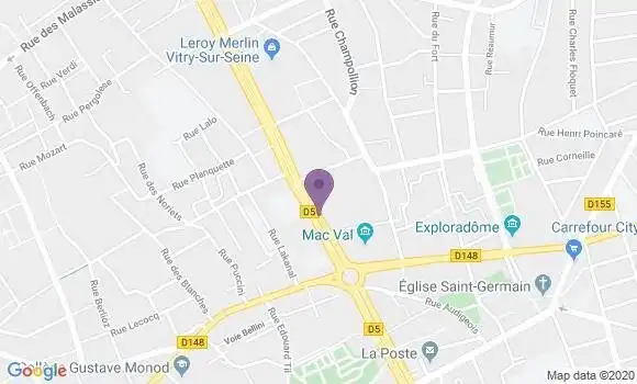 Localisation Banque Populaire Agence de Vitry sur Seine Stalingrad