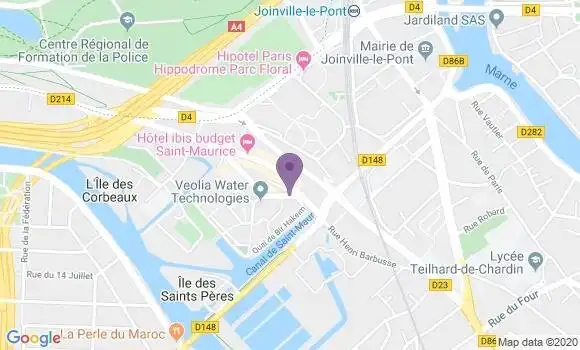 Localisation Banque Populaire Agence de Saint Maurice