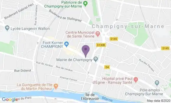 Localisation Banque Populaire Agence de Champigny sur Marne Mairie