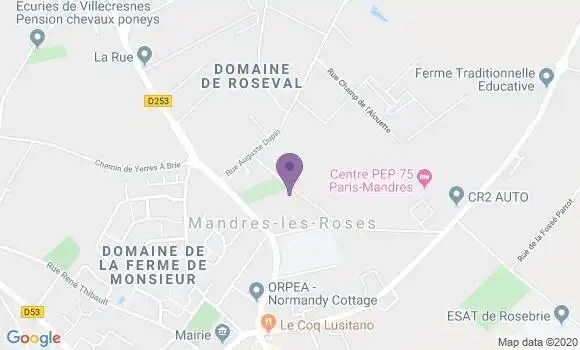 Localisation Banque Populaire Agence de Mandres les Roses