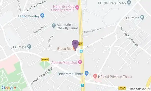 Localisation Banque Populaire Agence de Chevilly Larue
