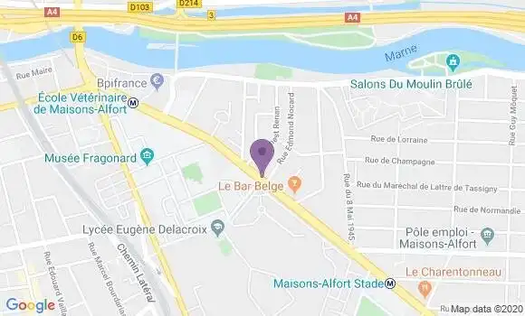 Localisation Banque Populaire Agence de Maisons Alfort Ecole Vétérinaire