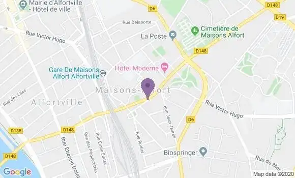Localisation Banque Populaire Agence de Maisons Alfort Hôtel de Ville