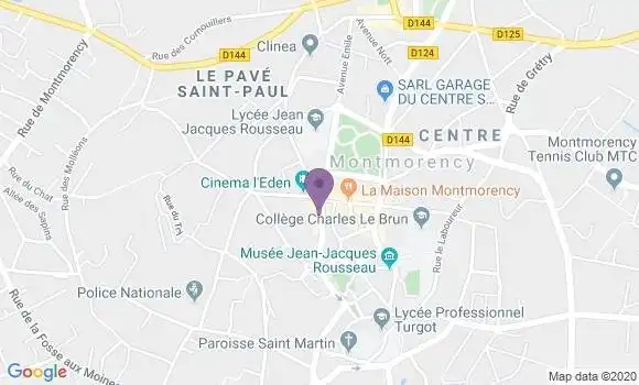 Localisation Banque Populaire Agence de Montmorency