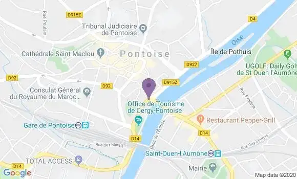 Localisation Banque Populaire Agence de Pontoise