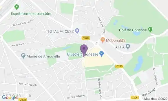 Localisation Banque Populaire Agence de Gonesse