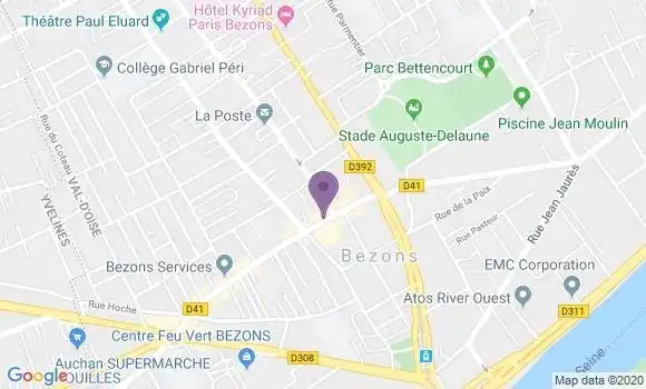 Localisation Banque Populaire Agence de Bezons