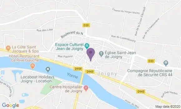 Localisation LCL Agence de Joigny