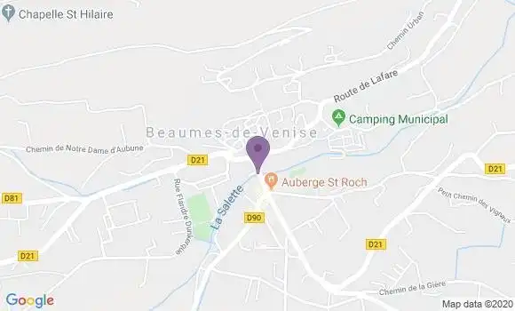Localisation Crédit Agricole Agence de Beaumes de Venise