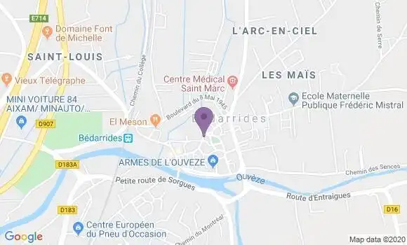 Localisation Crédit Agricole Agence de Bedarrides
