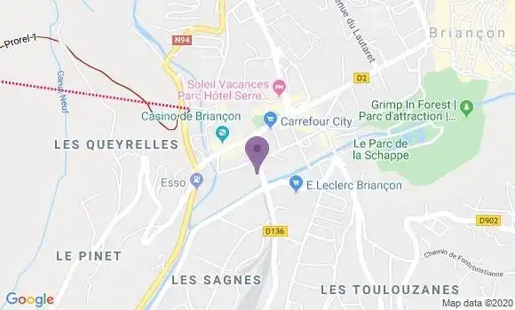 Localisation Crédit Agricole Agence de Briançon Sainte Catherine