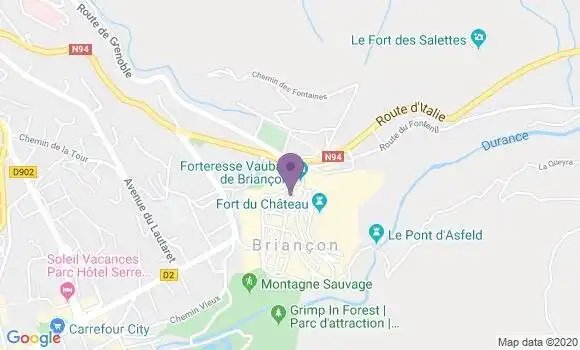 Localisation Crédit Agricole Agence de Briançon Vauban