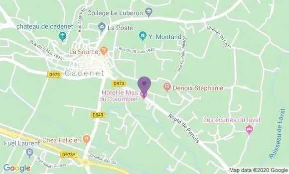 Localisation Crédit Agricole Agence de Cadenet