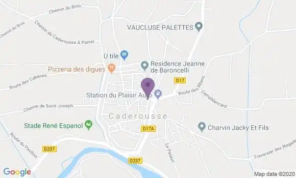 Localisation Crédit Agricole Agence de Caderousse