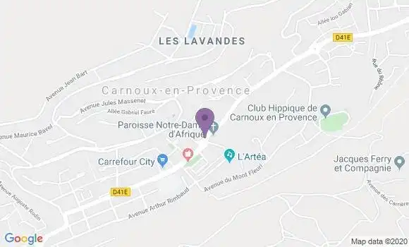 Localisation Crédit Agricole Agence de Carnoux