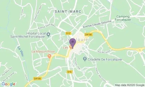 Localisation LCL Agence de Forcalquier